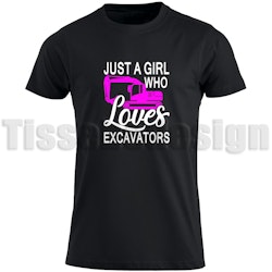 T-shirt Just A Girl Who Loves Excavators