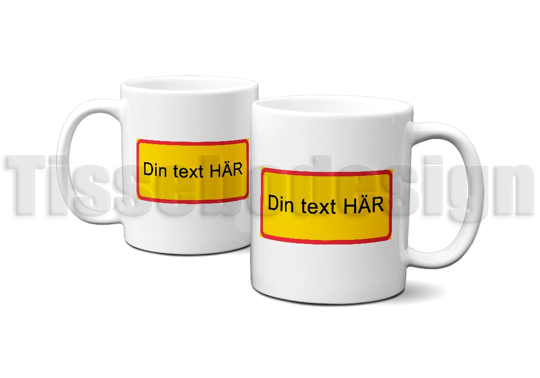 Skyltmugg Din Text Här