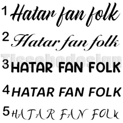 Bildekal "Hatar Fan Folk"