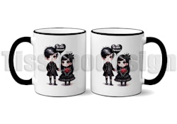 Mugg Cute Chibi Goth Valentine