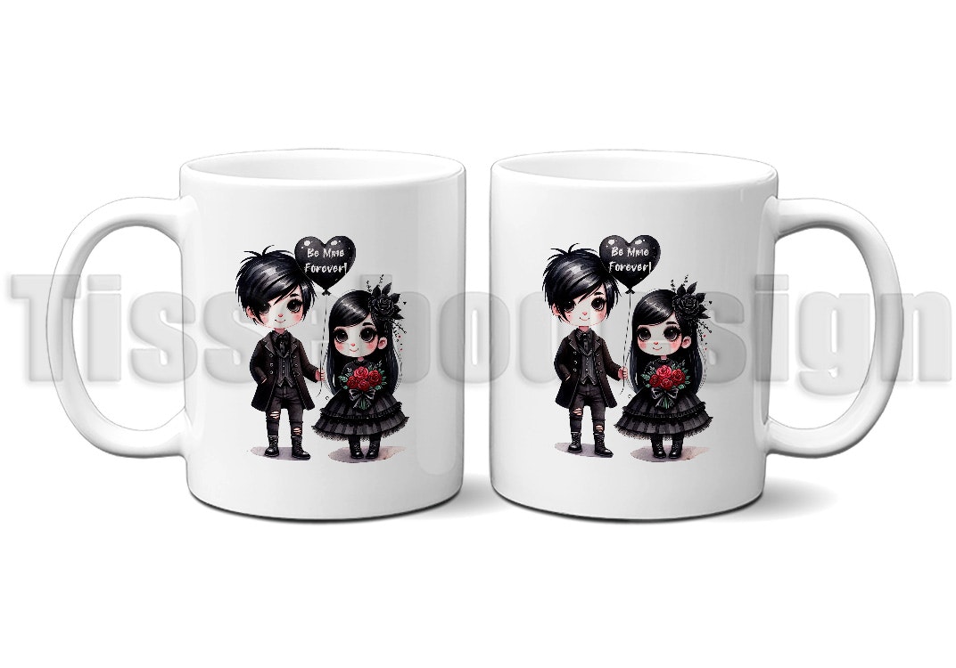 Mugg Be Mine Forever – Gotisk Kärlek - 330 ml