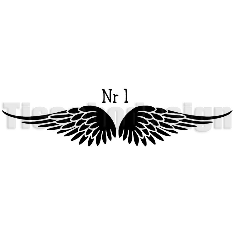 Bildekal Vingar nr 1