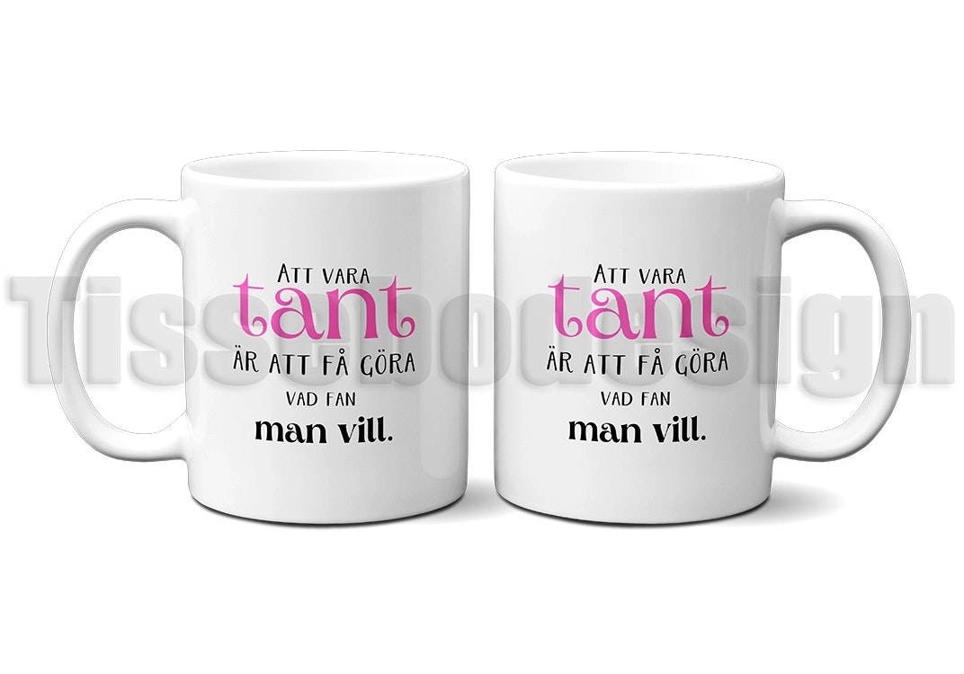 Mugg med kaxigt tantbudskap i rosa och svart. 330 ml keramik med humor och attityd.
