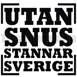 Dekal Utan Snus Stannar Sverige