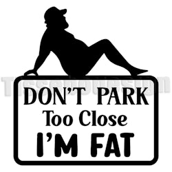 Dekal Don't Park Too Close - Man