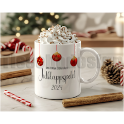 Julmugg Med Tryck - Jag Vann Den Här I Julklappspelet 2025  – Klassisk Design I Kermik 330 ml