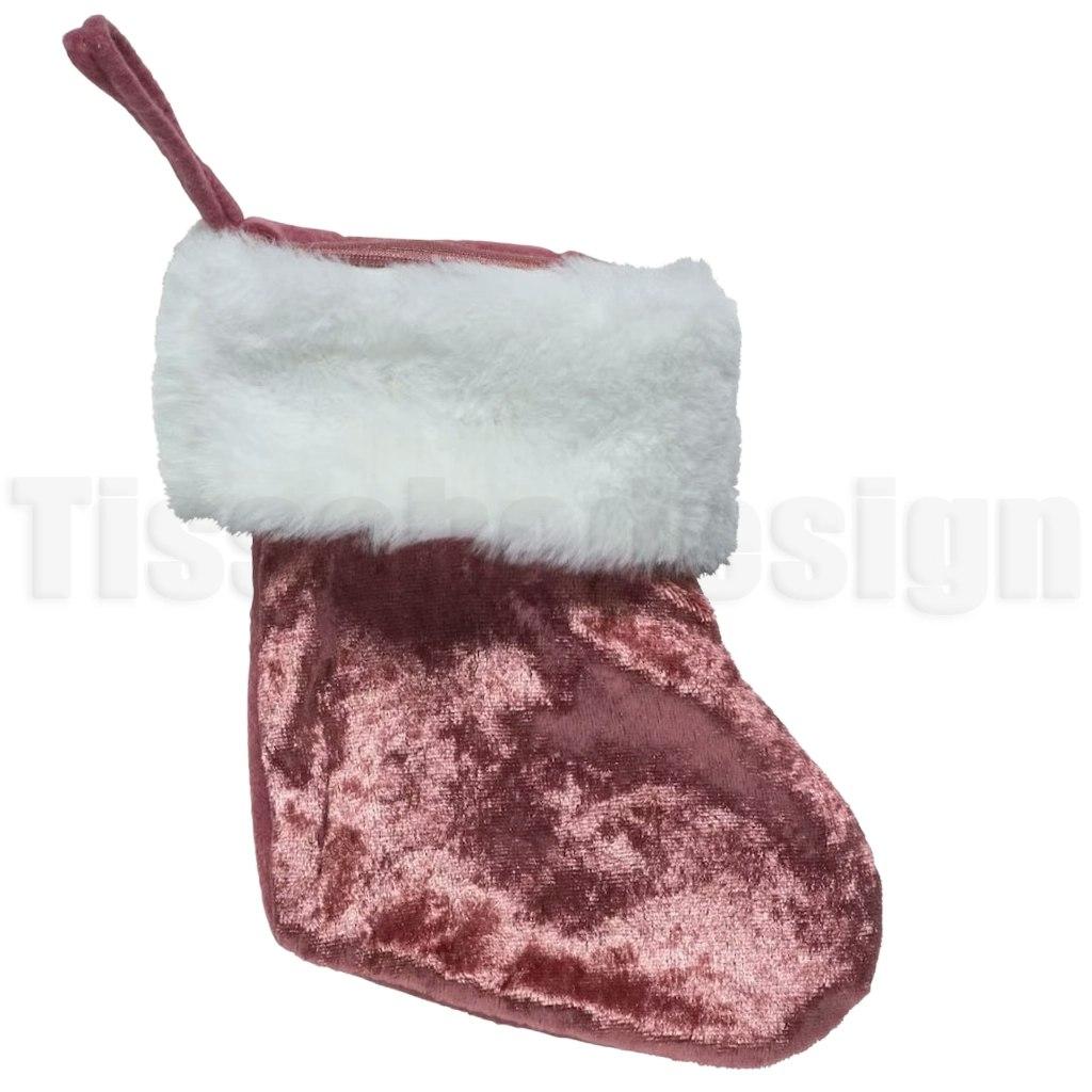 Julstrumpa i sammet – anpassas med valfritt namn