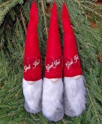 Lång Tomte - Med Tryck - God Jul - ca 48 cm