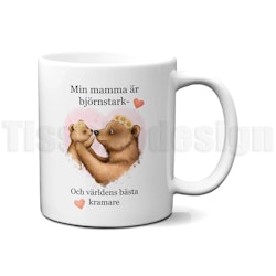 Mugg min mamma är björnstark – kärlek i varje kram