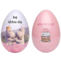 Mumin Påskägg Rosa Moln – 15 cm | Plåt Ägg Med Namn