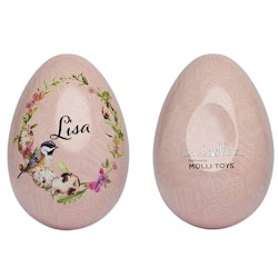 Påskägg Rosa Krans – 15 cm | Plåt Ägg Med Namn