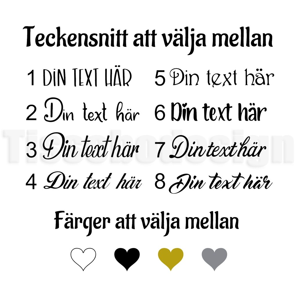 Teckensnittsalternativ för personlig julstrumpa – 22 val för namntryck
