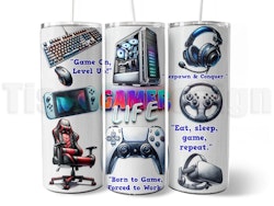 Tumbler Gamer Life – 20 oz (ca 600 ml)