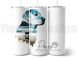 20 oz Tumbler - Termomugg Med Tryck - Labrador Motiv