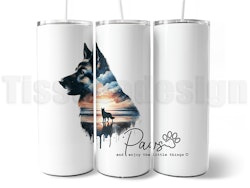 20 oz Tumbler - Termomugg Med Tryck - Schäfer Motiv 1