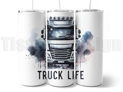 20 oz Tumbler - Termomugg Med Tryck - Truck Life Motiv