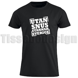 T-shirt Med Tryck Utan Snus Stannar Sverige