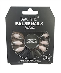 Technic False Nails Painted Abstract