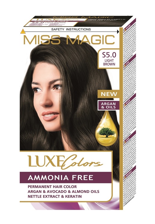 MISS MAGIC LUXE COLORS AMMONIA FREE S5.0 LIGHT BROWN
