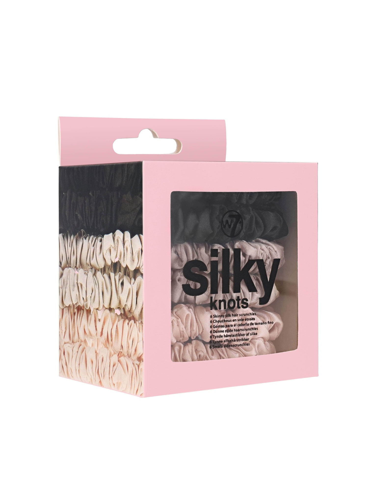 W7 SILKY KNOTS Hair Scrunchies 6 Pack - Orginal