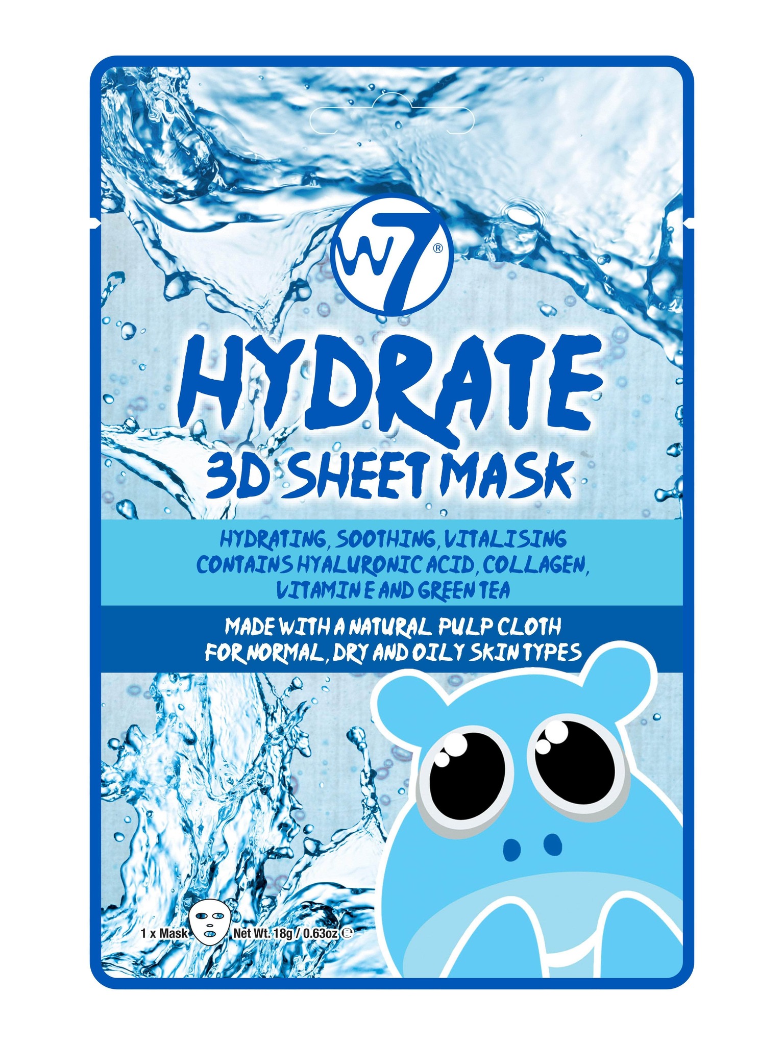 W7 Hydrate 3D Sheet Face Mask