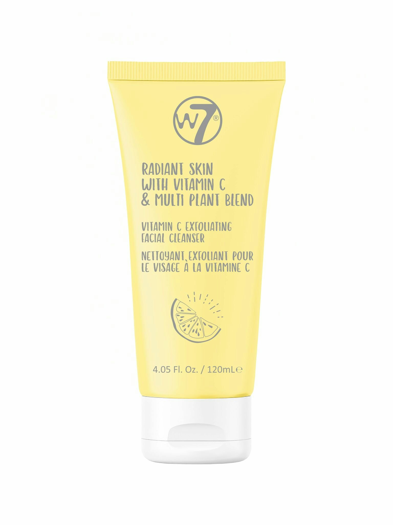 W7 Radient Skin With Vitamin C & Multi Plant Blend - Vitamin C Exfoliating Facial Cleanser