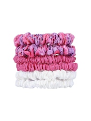 W7 Silky Knots Hair Scrunchies 6 Pack - Paisley Print