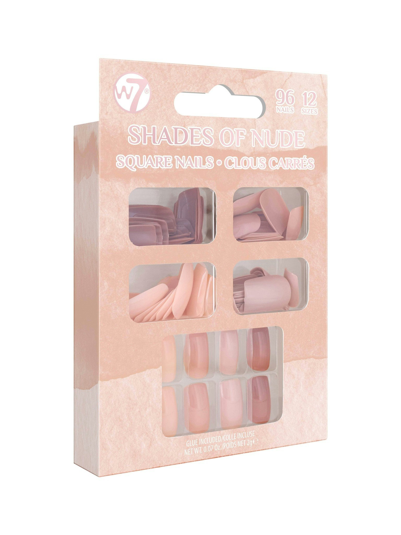 W7 Shades Of Nudes 96 Pcs False Nails Set