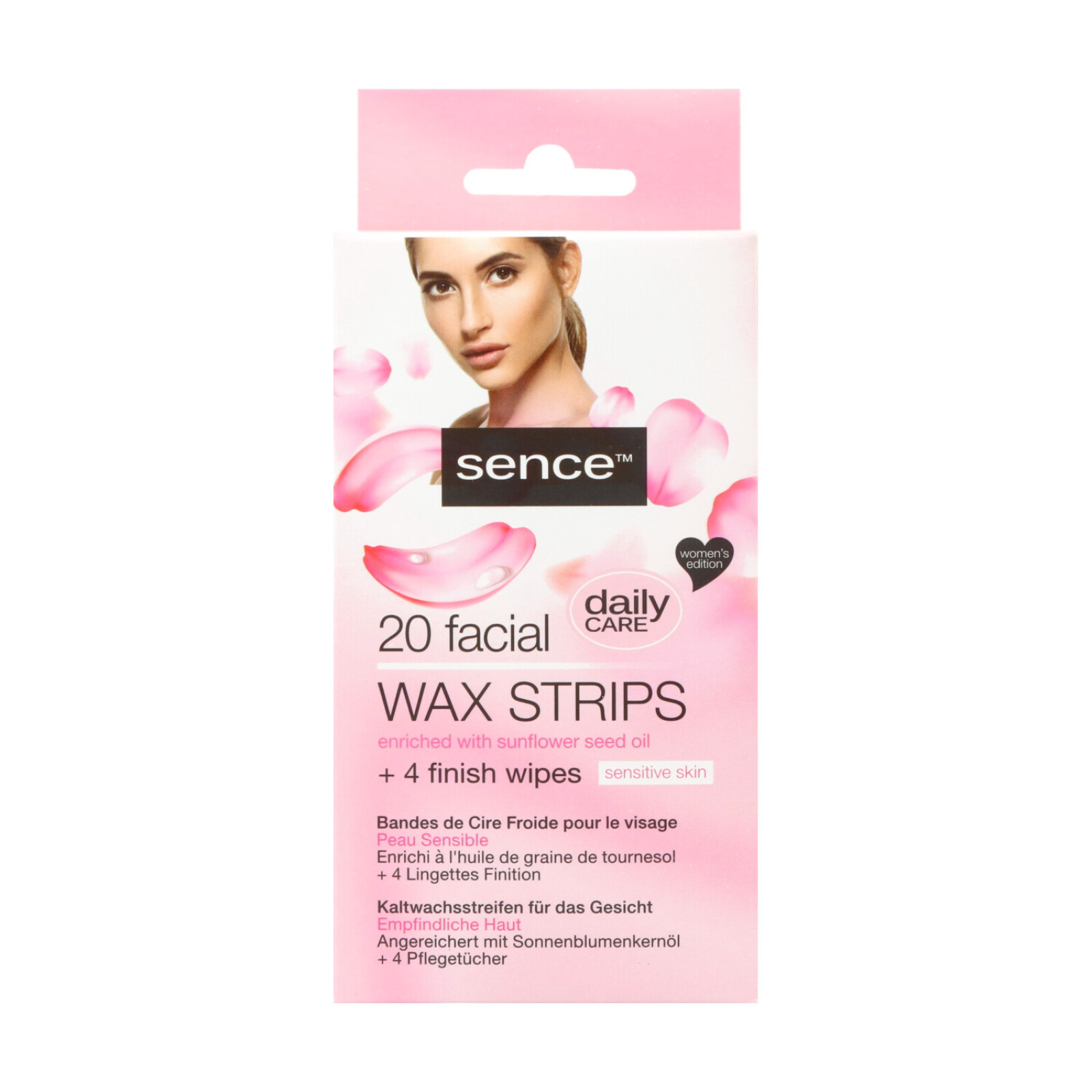 Sence Essentials - Wax Strips 20pcs Face Sensitive Skin + 4 finish wipes
