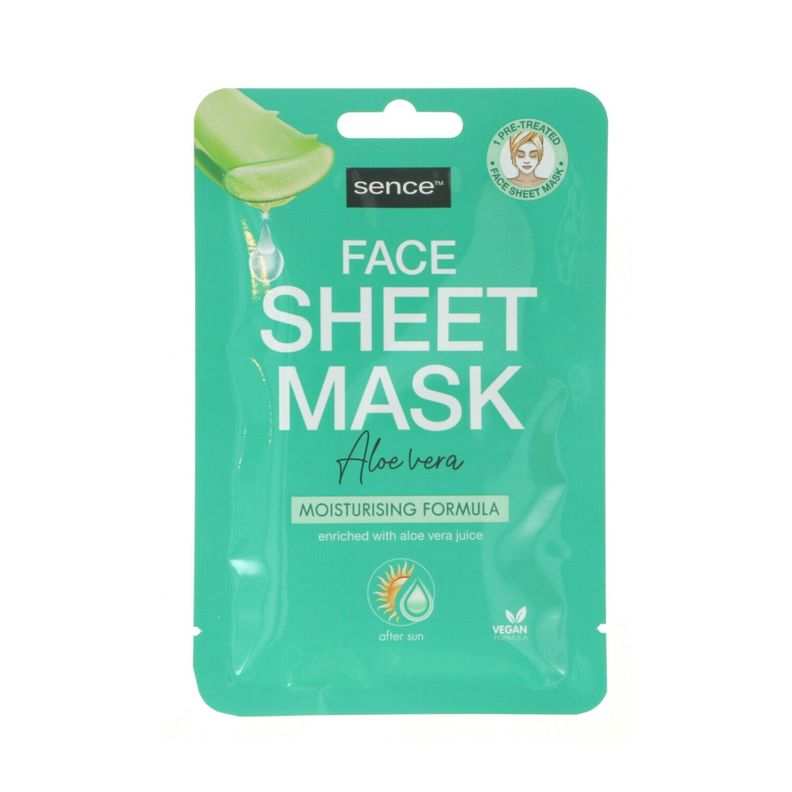 Sence Essentials - Facial Sheet Mask Aloe Vera Aftersun - StellaZ