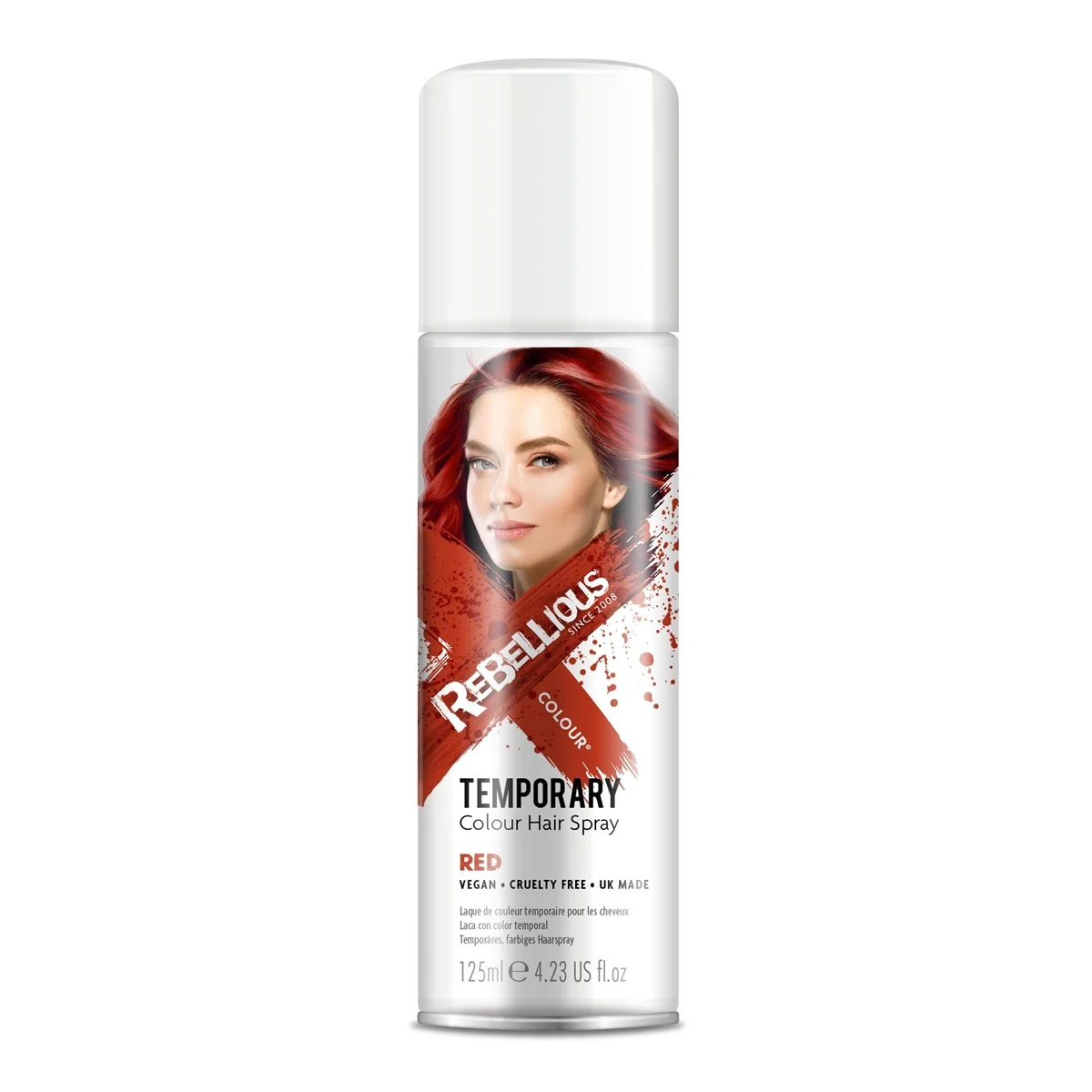 Rebellious Colour  Temporary Hair Spray - Red