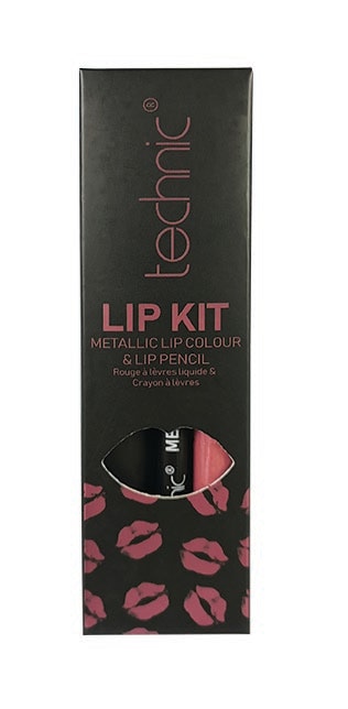 Technic Lip Kit Metallic Lipgloss & Lip Pencil - Rose Quartz