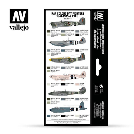 Vallejo RAF Colors Day Fighters 1941-1945 & P.R.U.