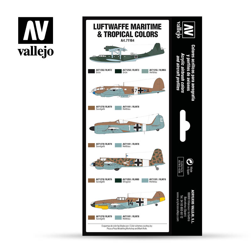 Vallejo Luftwaffe Maritime & Tropical colors