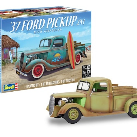 Revell 37 Ford Pickup with surfboard 2N1
