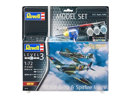 Revell Model Set Combat Set Bf109G-10 & Spitfire Mk.V