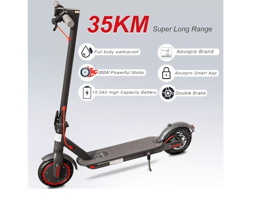 El-scooter EZ6 PRO smart-APP (Svart/Grå)