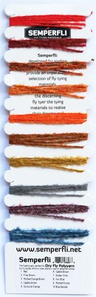 Dry Fly Polygarn 10 Färger