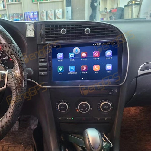 7"android 12  bilstereo  SAAB 9-3 (2007----2014) GPS WIFI carplay android auto blåtand rds Dsp RAM: 8GB , ROM: 128GB ,4G LTE