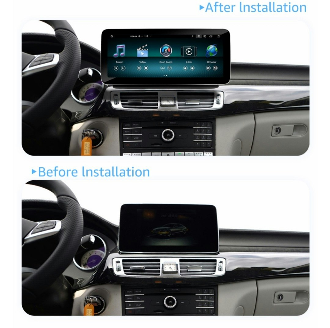 12.3" android 12 bilstereo   Mercedes Benz CLS-Class W218  2013  Original NTG 4.5 system gps carplay android auto blåtand rds wifi ROM:128GB   RAM:8GB 4G LTE