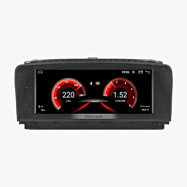 8.8" android 12 Bilstereo BMW  BMW E60 E61 E63 E64 525i 520d 530i 530d 545i 545 530 ccc systems (2004--2009) gps wifi carplay android auto blåtand rds Dsp RAM:8GB,ROM: 128GB, 4G LTE