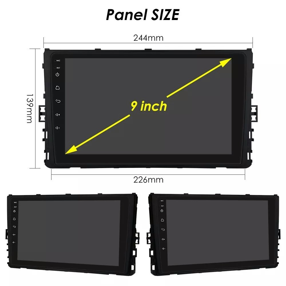 9"android 12 bilstereo vw  T-Cross (2020--2021) gps wifi carplay android auto blåtand rds Dsp RAM: 8GB, ROM: 128GB  4G LTE