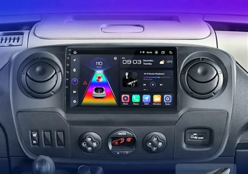 10.1" android 14 bilstereo  Opel Movano (2010--2020) gps wifi carplay android auto blåtand rds Dsp RAM:4GB, ROM:64GB, 4G LTE