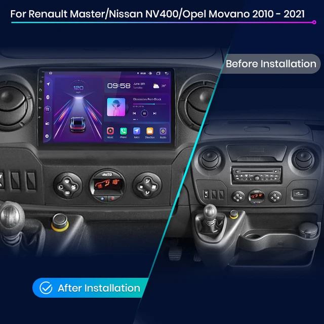10.1" android 14 bilstereo  Opel Movano (2010--2020) gps wifi carplay android auto blåtand rds Dsp RAM:4GB, ROM:64GB, 4G LTE
