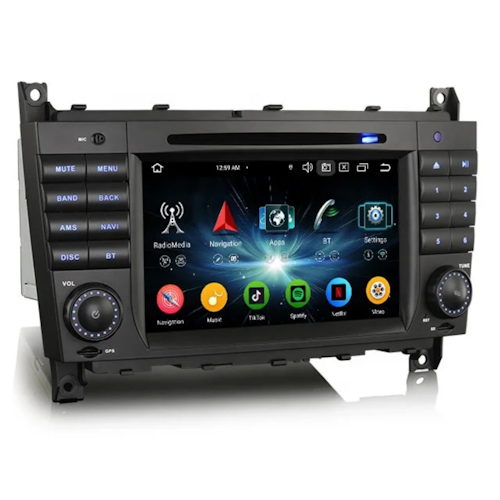 7"android 13, bilstereo dvd-spelare Mercedes-Benz G-klass W463 (2006-2008) (G350 G500 G55)  gps wifi carplay android auto blåtand rds Dsp RAM:4GB, ROM: 64GB, 4G LTE