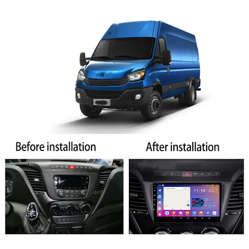 9 tum  Android 13 bilstereo  för Iveco Daily ( 2014--2022) gps wifi carplay android auto blåtand rds Dsp RAM:6GB, ROM: 128GB, 4G LTE