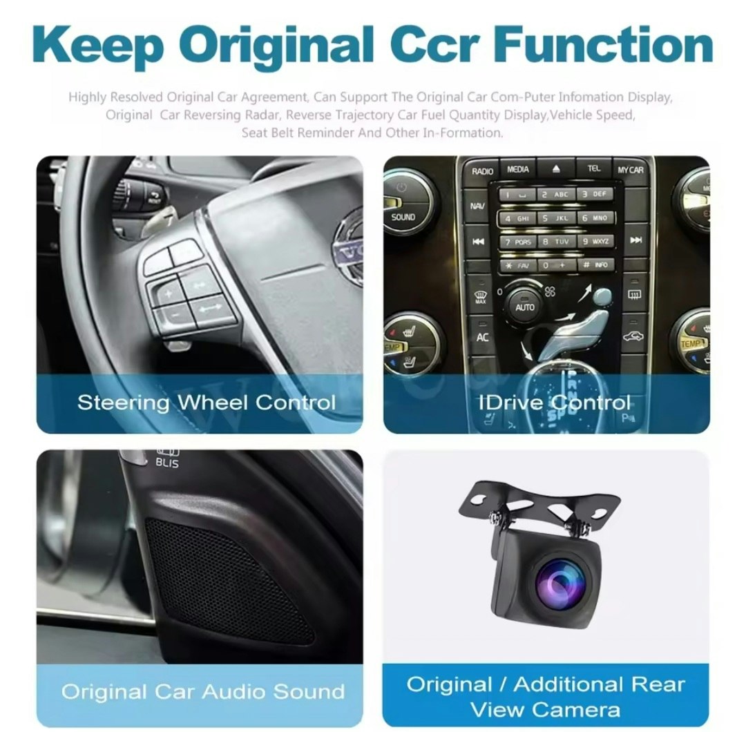 7-tums Android 13 bilstereo Volvo  S80 (2012---2016) gps wifi carplay android auto blåtand rds Dsp RAM:4GB, ROM: 64GB, 4G LTE + gratis backkamera