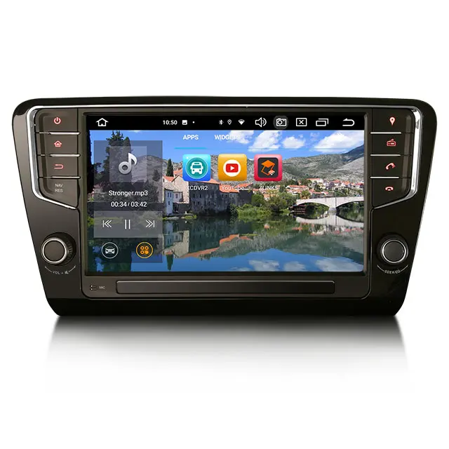 9" android 14" bilstereo SKODA Octavia MK III (2014~2018)  gps wifi carplay android auto blåtand rds Dsp RAM:8GB, ROM: 128GB, 4G LTE,wifi