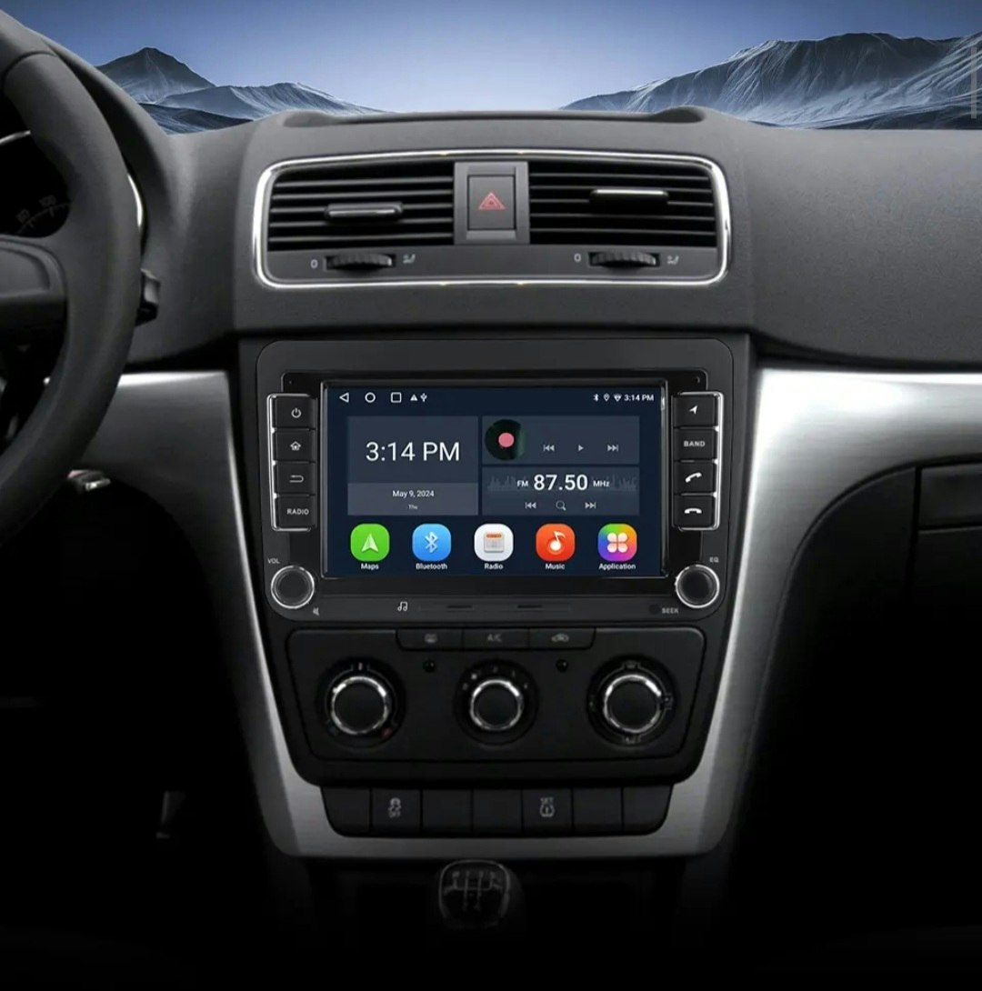 7" android 14 Bilstereo  Dvd-spelare Seat Leon( 2013--2017) gps wifi carplay android auto blåtand rds Dsp RAM : 8GB, ROM : 128GB, 4G LTE, wifi