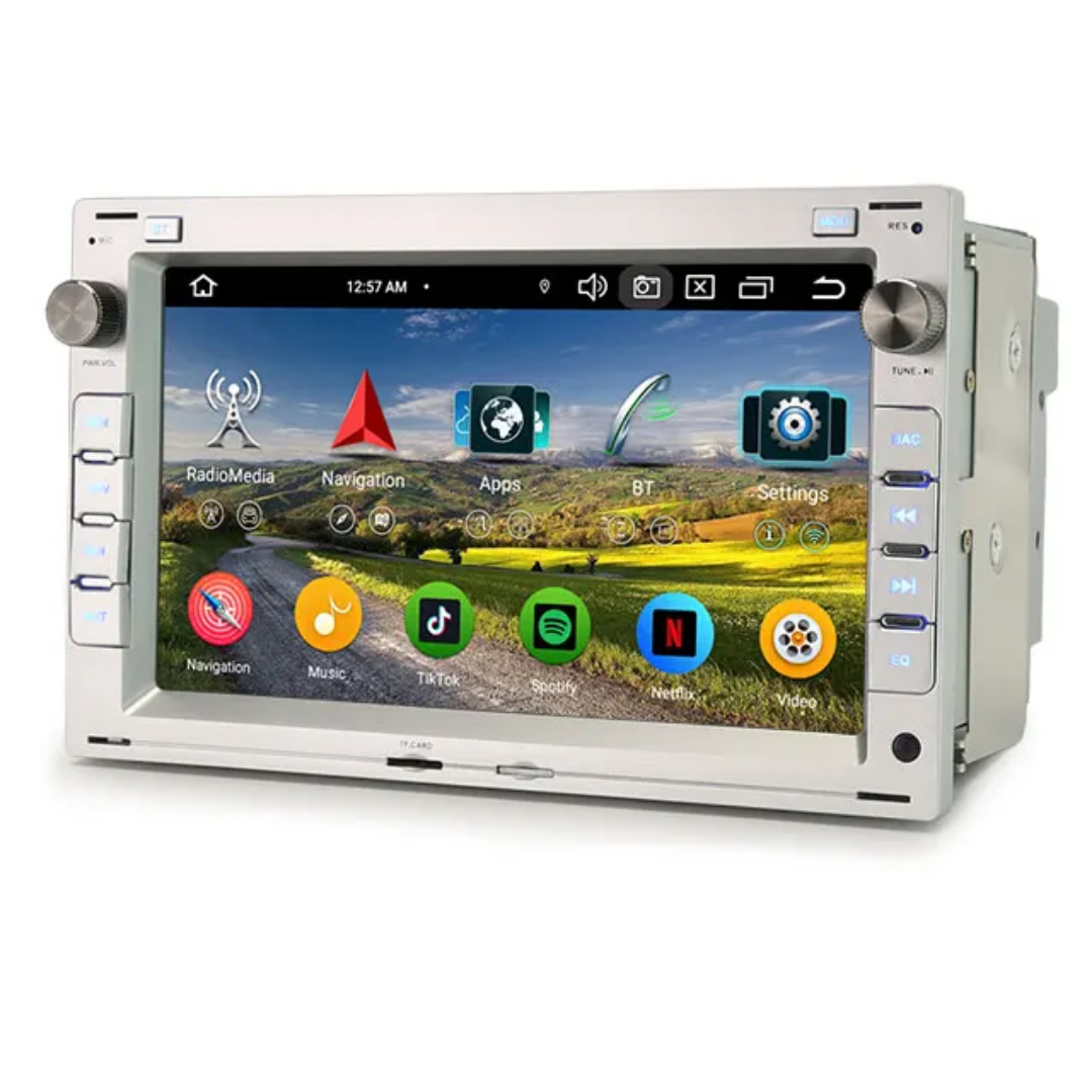 7" android 13 bilstereo.  Skoda Fabia/ Octavia/ Superb( 1998--2008) GPS  wifi carplay android auto blåtand rds Dsp RAM: 4GB, ROM:64GB, 4G LTE